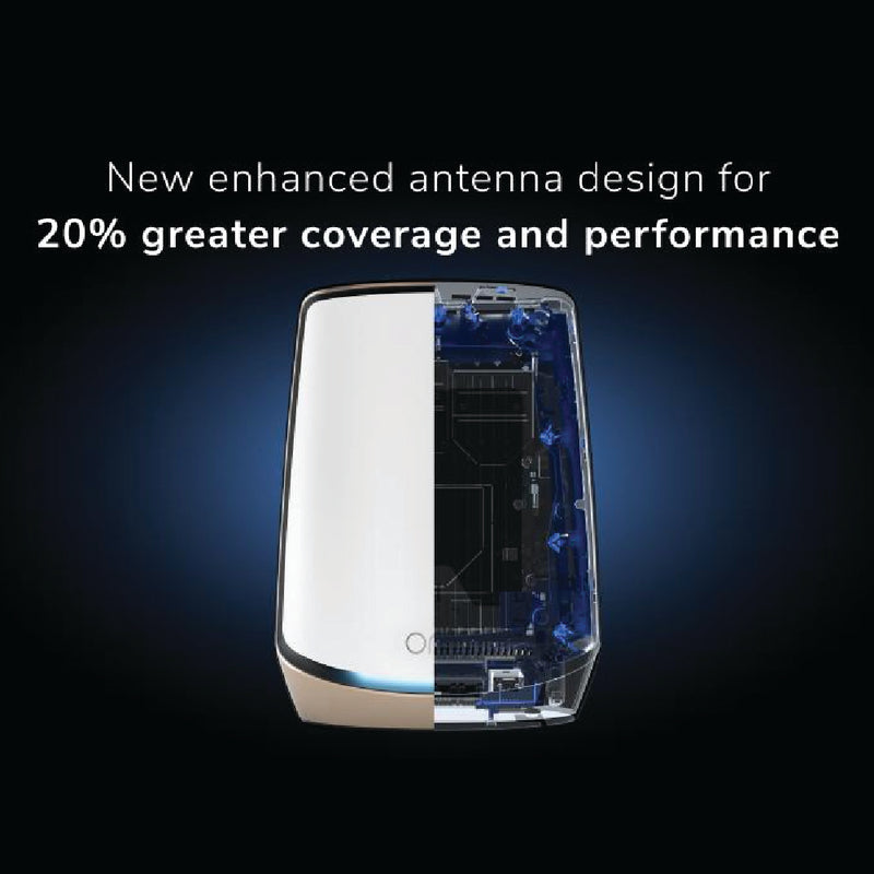 NETGEAR ORBI RBK863S Tri-Band 3-Pack WiFi 6 Mesh System - AX6000