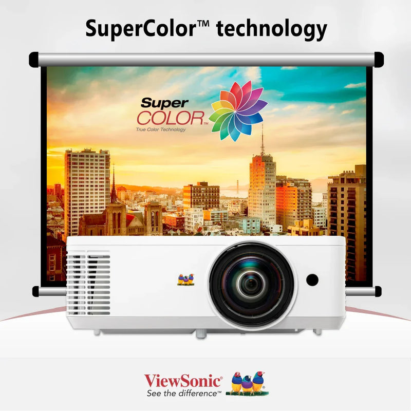 VIEWSONIC PS502W 4,000 ANSI Lumens WXGA Short Throw Business & Education Projector