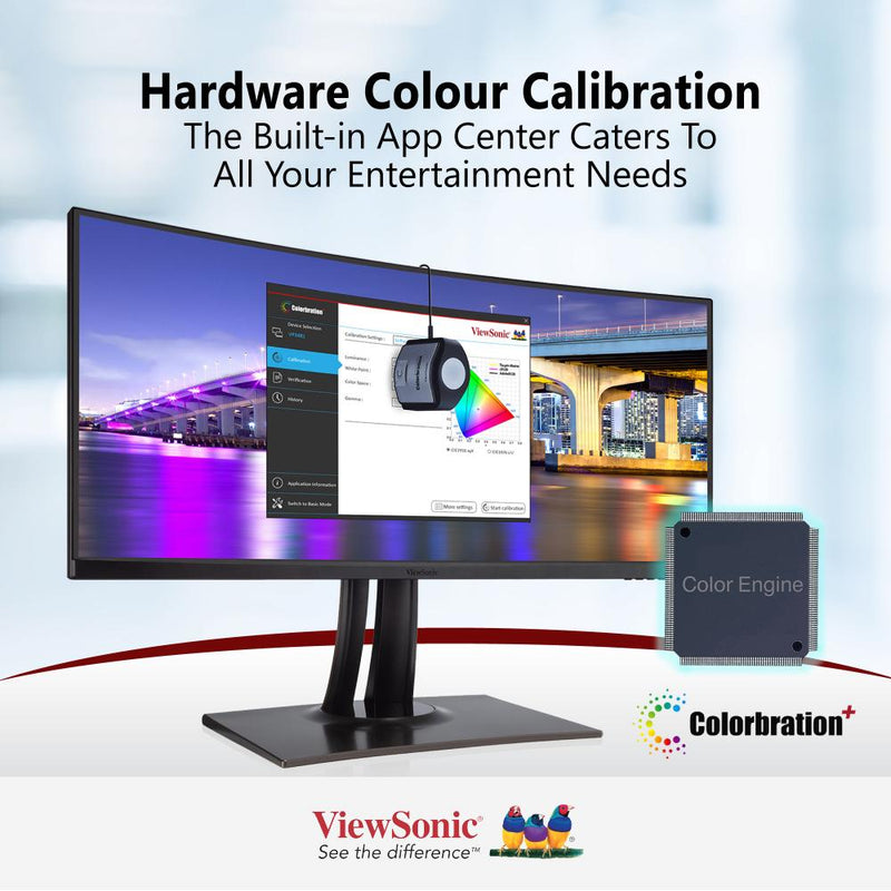 VIEWSONIC VP3481 34" 100% sRGB Ergonomic Professional Monitor