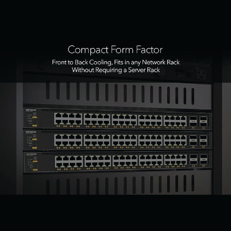 NETGEAR M4350-44M4X4V Fully Managed Switch (MSM4352) 44x2.5G, 4x10G/Multi-gig PoE++ 4xSFP28 25G