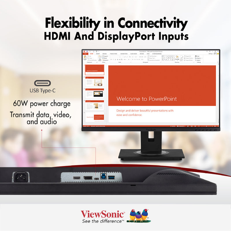 ViewSonic VG2756-2K 27” QHD Docking Monitor