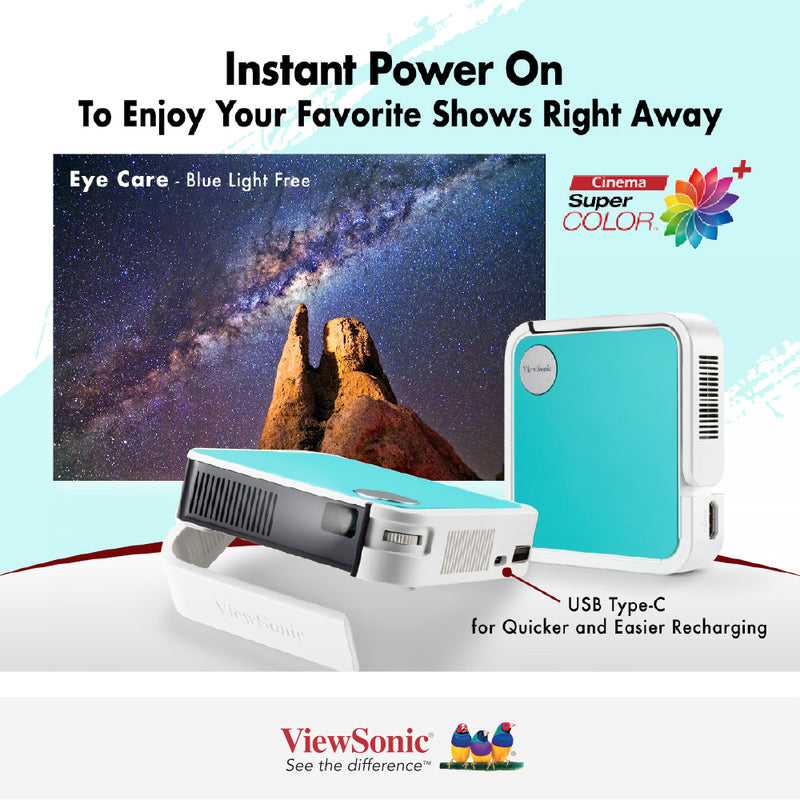 VIEWSONIC M1 mini Plus Smart LED Projector with JBL Speaker