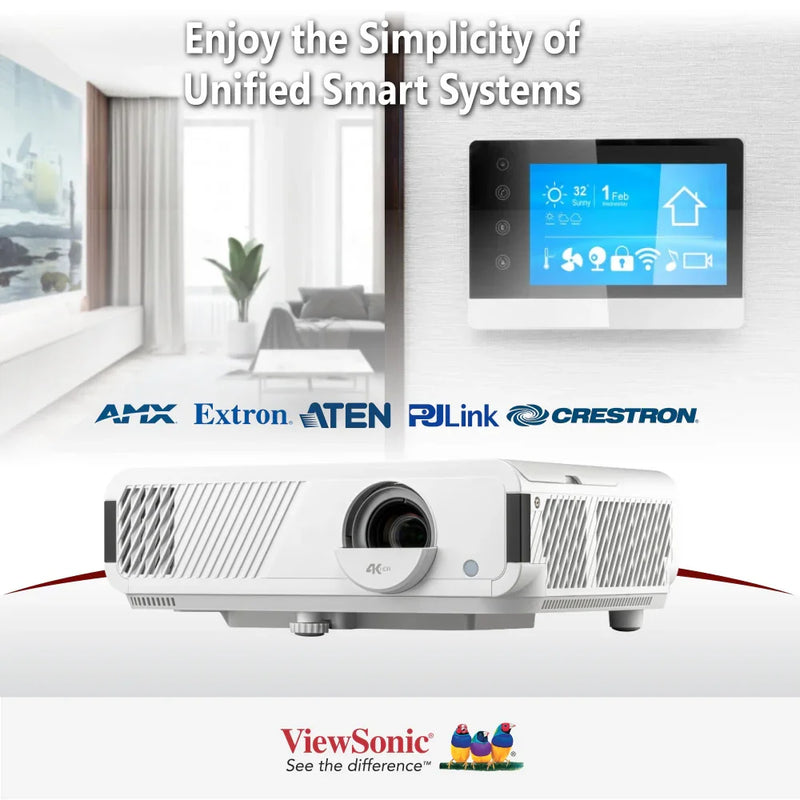 VIEWSONIC PX749-4K 4,000 ANSI Lumens 4.2ms 240Hz USB-C 4K Home Projector Designed for Xbox