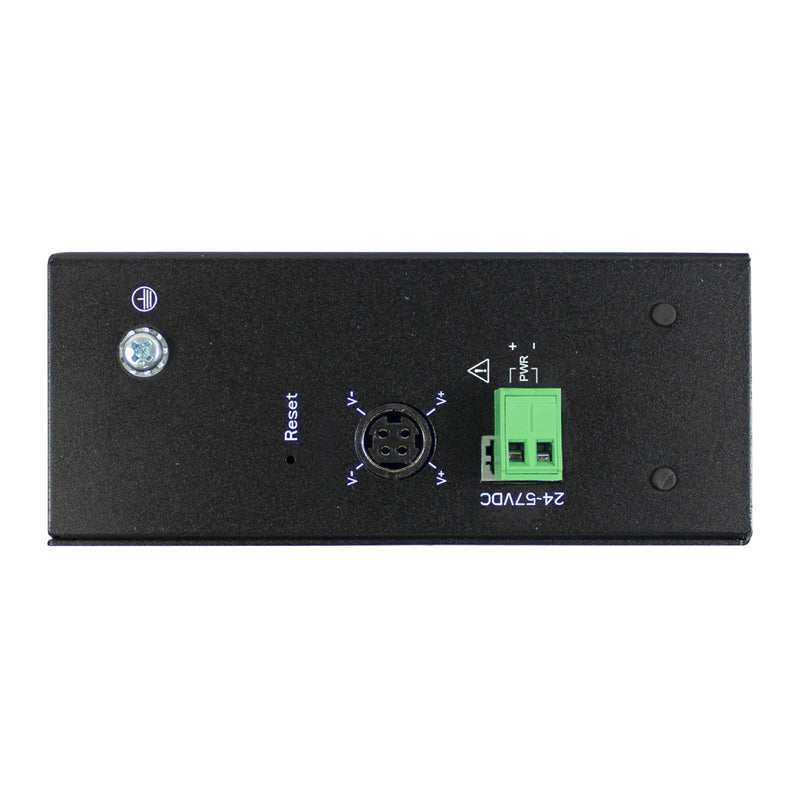 VOLKTEK IEN-8205P-24V 4 Ports GbE Unmanaged PoE+ Switch with 1 RJ45 Port