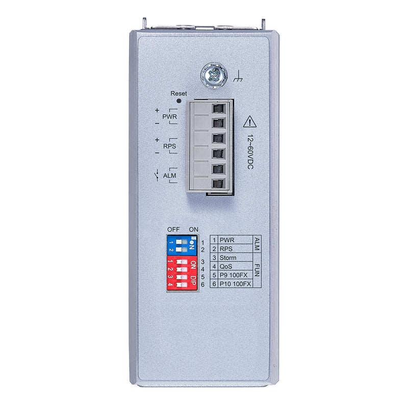 VOLKTEK IEN-9428-SS 8 Ports GbE Substation Certified Unmanaged Switch with 2 SFP Ports