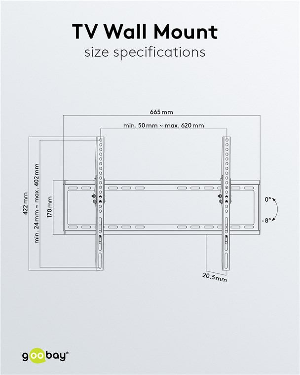GOOBAY TV Wall Mount Basic TILT (L) for TVs from 37" to 70"