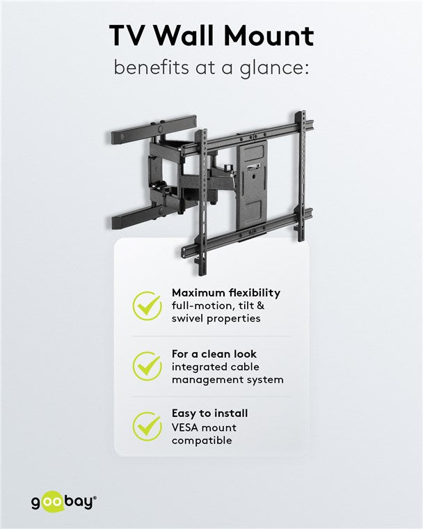 GOOBAY TV Wall Mount Pro Full Motion L (37-70 Inch)
