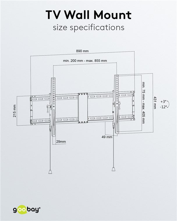 GOOBAY TV Wall Mount Pro Tilt XL (43-100 Inch)