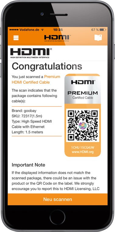 GOOBAY Ultra High Speed HDMI Cable with Ethernet Certified