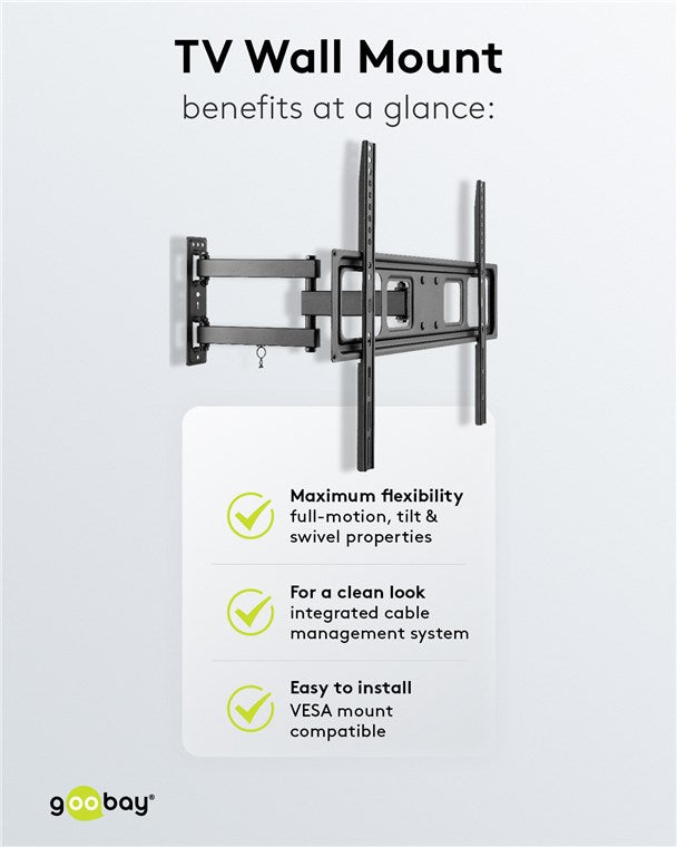 GOOBAY TV Wall mount Basic FULLMOTION (L) for TVs from 37" to 70"