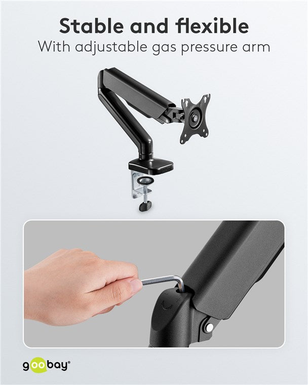 GOOBAY Single Monitor Mount with Gas Spring (17-32 Inch)