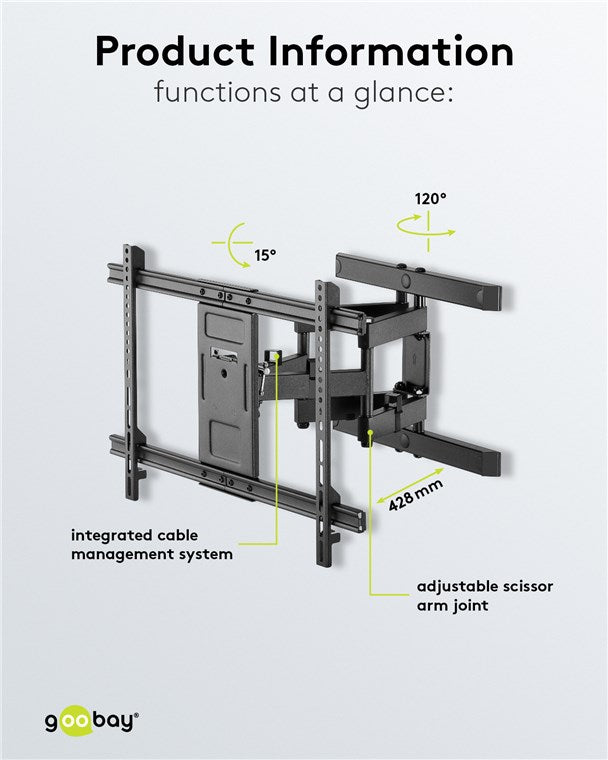 GOOBAY TV Wall Mount Pro Full Motion L (37-70 Inch)