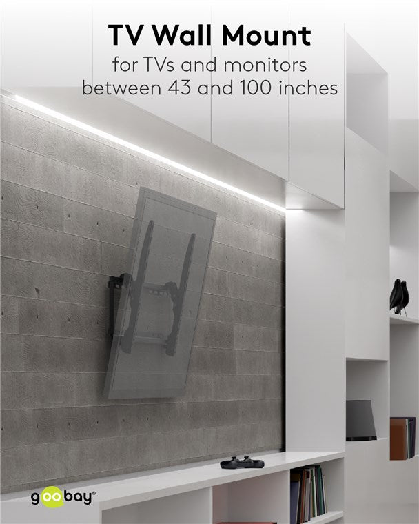 GOOBAY TV Wall Mount Basic TILT (XL) for TVs from 43" to 100"