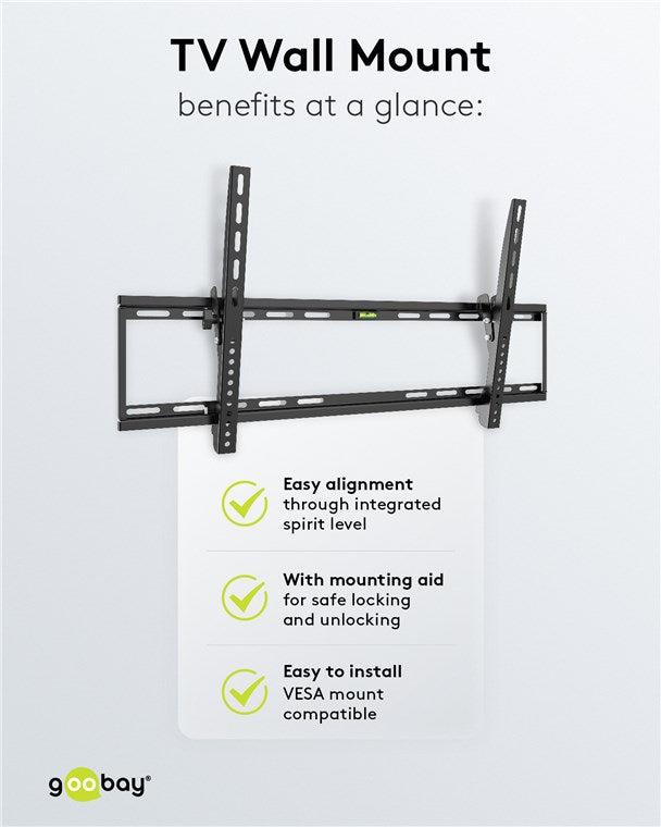GOOBAY TV Wall Mount Basic TILT (XL) for TVs from 43" to 100"