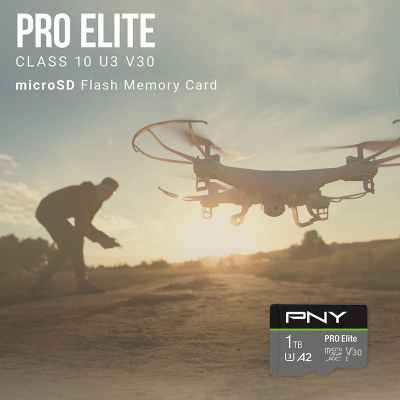 PNY PRO Elite Class 10 U3 V30 microSD Flash Memory Card 512GB