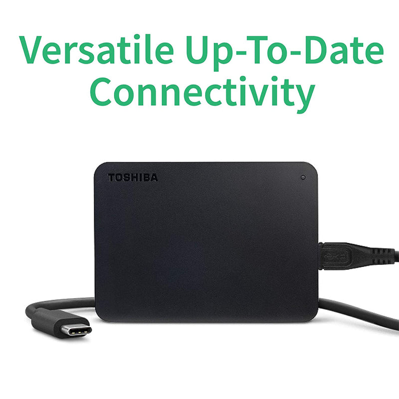 Toshiba Canvio Basics USB-C Portable Hard Drive 1/2/4TB USB TYPE-C 3 Years Warranty