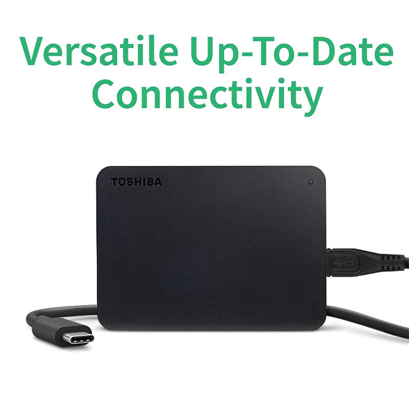 Toshiba Canvio Basics USB-C Portable Hard Drive 1/2/4TB USB TYPE-C 3 Years Warranty