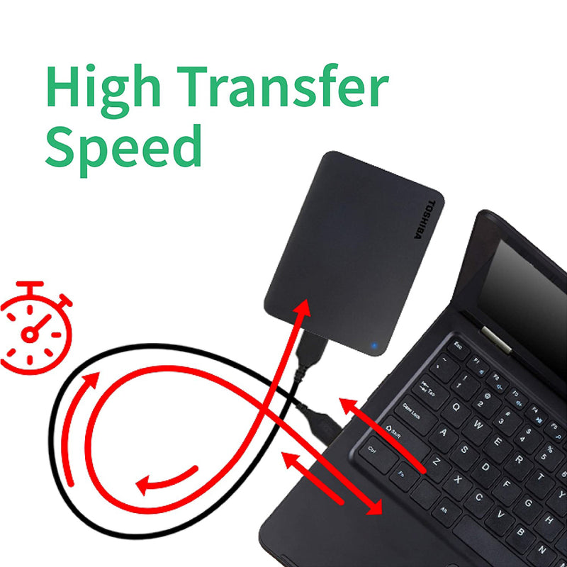 Toshiba Canvio Basics USB-C Portable Hard Drive 1/2/4TB USB TYPE-C 3 Years Warranty