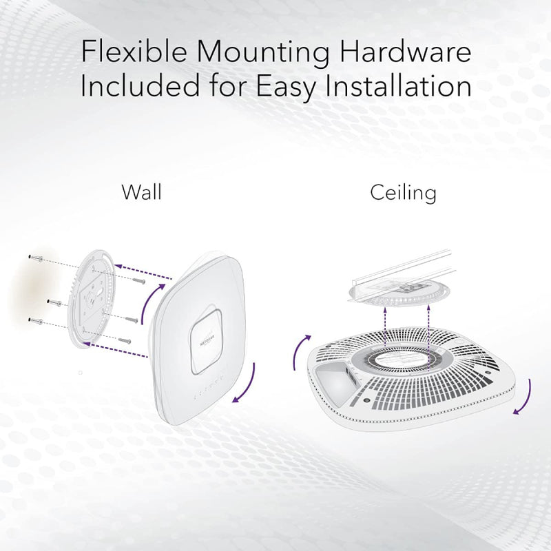 NETGEAR WAX630 Cloud Managed Wireless Access Point - WiFi 6 Tri-Band AX6000