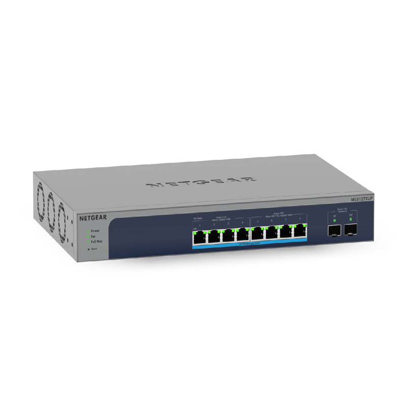 NETGEAR MS510TXUP 8-Port Multi-Gigabit/10G Ethernet Ultra60 PoE++ Smart Switch with 2 SFP+ Ports
