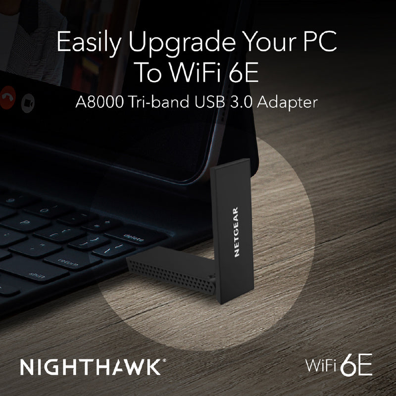 NETGEAR Nighthawk A8000 WiFi 6E USB 3.0 Adapter - AXE3000
