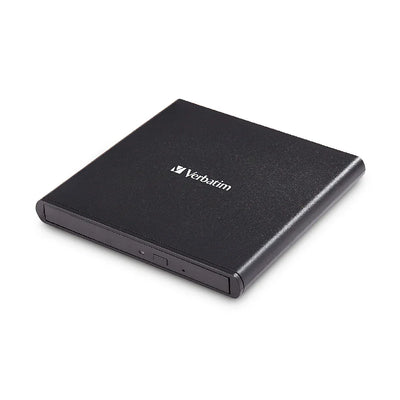 Verbatim External Slimline CD/DVD Writer USB 2.0 Black_ 98938 0.6" x 5.6" x 5.3"