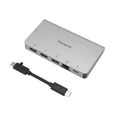 TARGUS USB-C Ethernet Adapter with 3x USB-A Ports and 1x USB-C Port with 100W PD Pass-Thru
