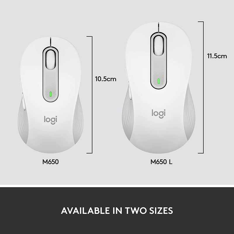 Logitech Signature M650 Wireless Mouse (Off-White)