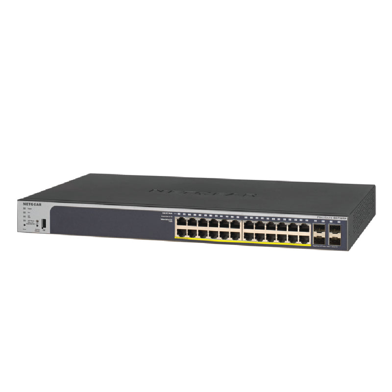 NETGEAR GS728TPv2 28-Port Gigabit Ethernet Smart Managed Pro PoE Switch - with 24 x PoE+ @ 190W