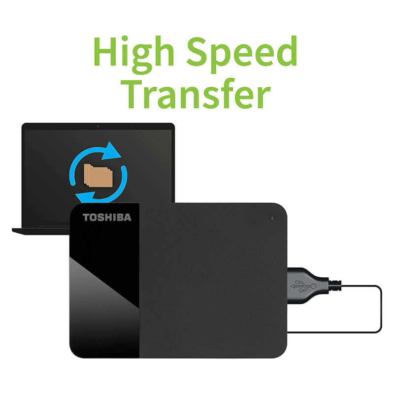 Toshiba Canvio Ready Portable External HDD, USB 3.2, Matte & Gloss finish, 3 Years Warranty