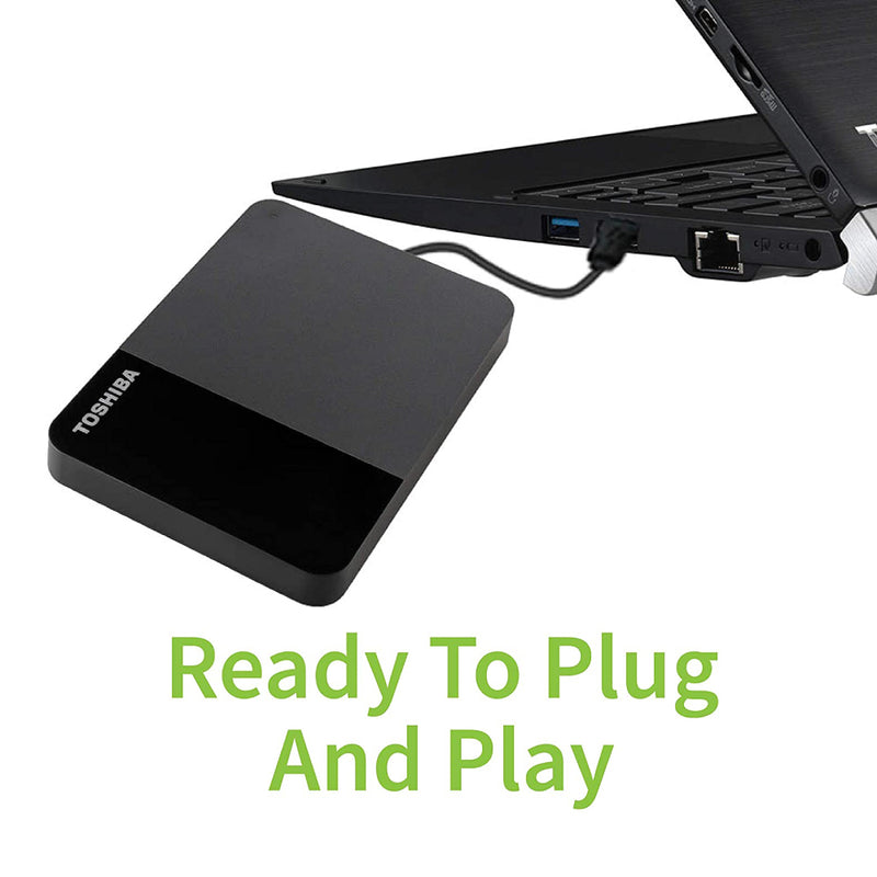 Toshiba Canvio Ready Portable External HDD, USB 3.2, Matte & Gloss finish, 3 Years Warranty