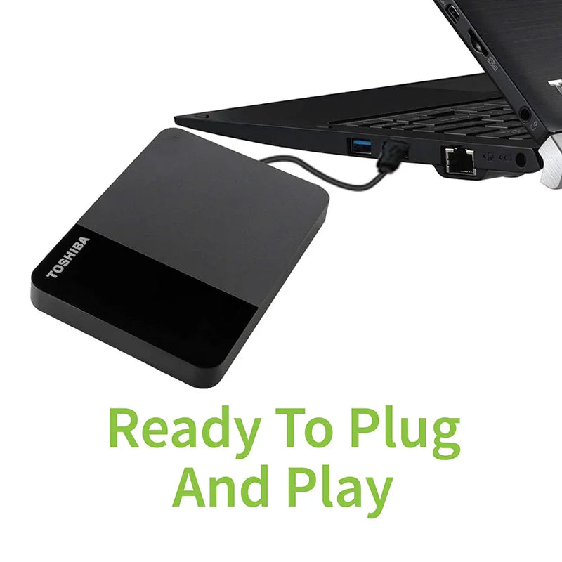 Toshiba Canvio Ready Portable External HDD, USB 3.2, Matte & Gloss finish, 3 Years Warranty