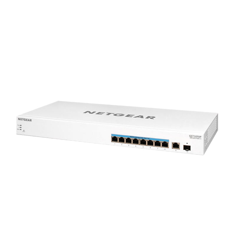 NETGEAR GS710TUP 10-Port Gigabit Ethernet Smart Managed Pro Ultra60 PoE Switch - with 8 x PoE++ @ 480W