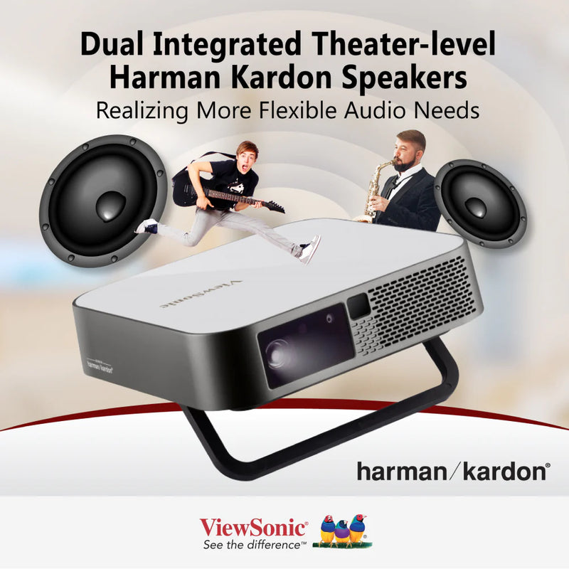 VIEWSONIC M2e 1080p Smart Portable LED Projector with Harman Kardon® Speakers