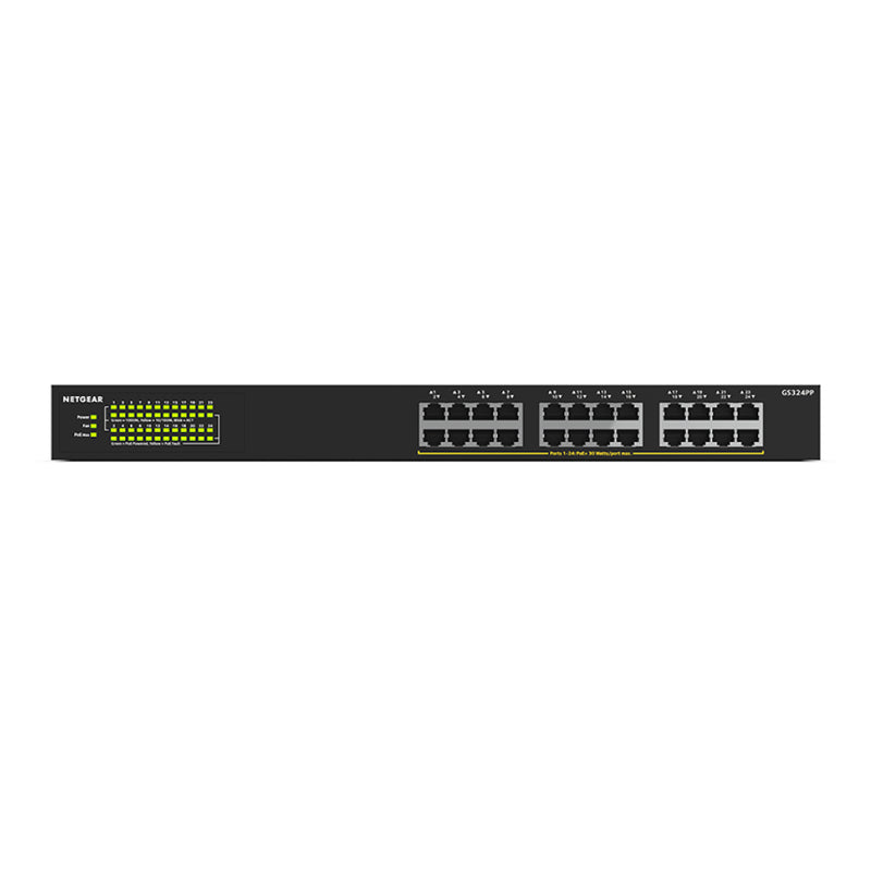NETGEAR GS324PP 24-Port Gigabit Ethernet Unmanaged PoE+ Switch - with 24 x PoE+ @ 380W