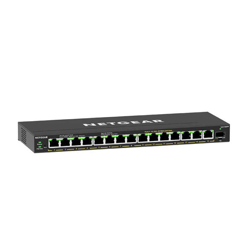 NETGEAR GS316EPP 16-Port PoE Gigabit Ethernet Plus Switch GS316EPP - with 15 x PoE+ @ 231W