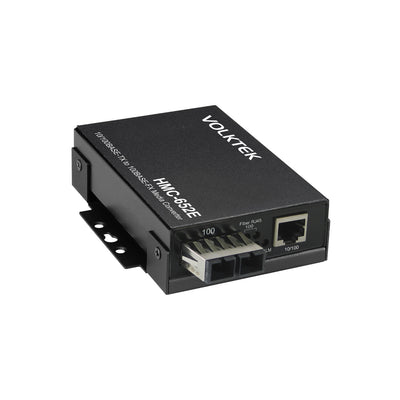 VOLKTEK HMC-652E-MC 10/100BASE-TX to Multi-mode 100BASE-FX Converter, SC Connector, 2km
