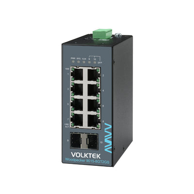 VOLKTEK Woodpecker 9015-8GT2GS-I 8 Ports GbE Managed Switch with 2 SFP Ports
