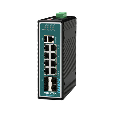 VOLKTEK IEN-9648-SS 8 Ports GbE Substation Certified Managed Switch with 4 SFP Ports