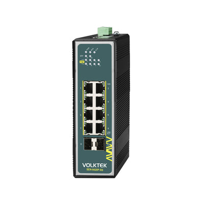 VOLKTEK SEN-9428P-24V-SS 8 Ports GbE Substation Certified Unmanaged PoE+ Switch with 2 SFP Ports