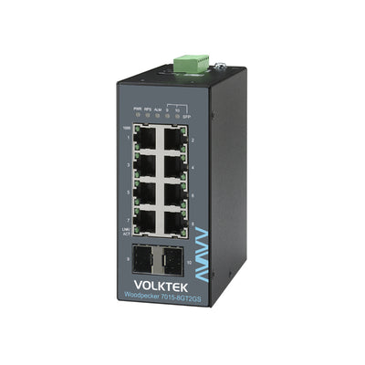 VOLKTEK Woodpecker 7015-8GT2GS-I 8 Ports GbE Unmanaged Switch with 2 SFP Ports