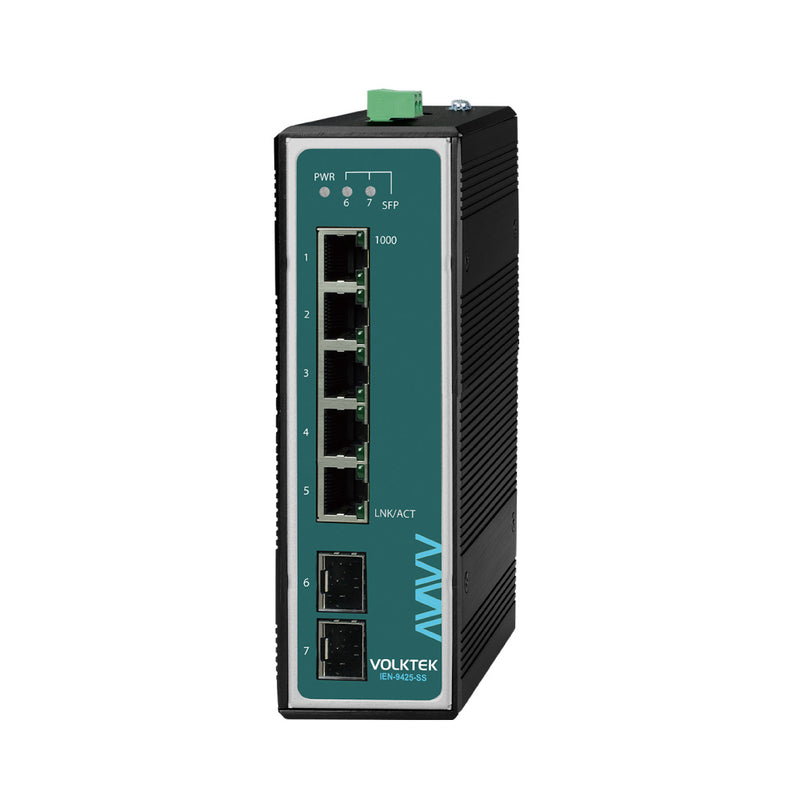 VOLKTEK IEN-9425-SS 5 Ports GbE Substation Certified Unmanaged Switch with 2 SFP Ports