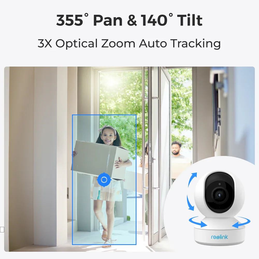 REOLINK E1 Zoom 5MP Smart Pan-Tilt-Zoom 2K WiFi Indoor Security