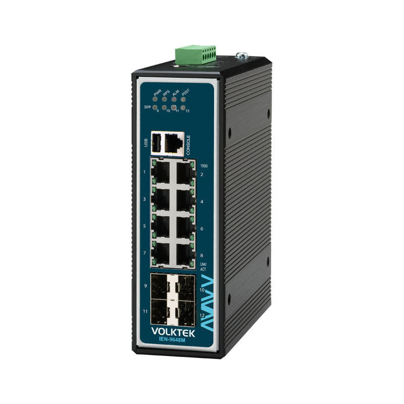 VOLKTEK IEN-9648M 8 Ports GbE DNV GL Certified Managed Switch with 4 SFP Ports