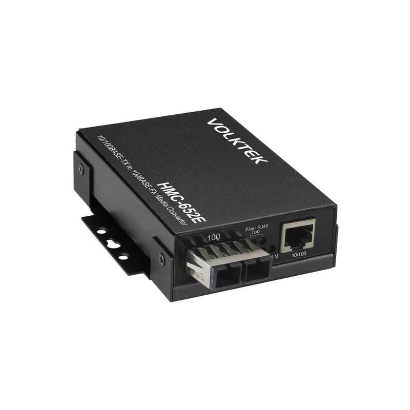 VOLKTEK HMC-652E-SC 10/100BASE-TX to Single-mode 100BASE-FX Converter, SC Connector, 30km
