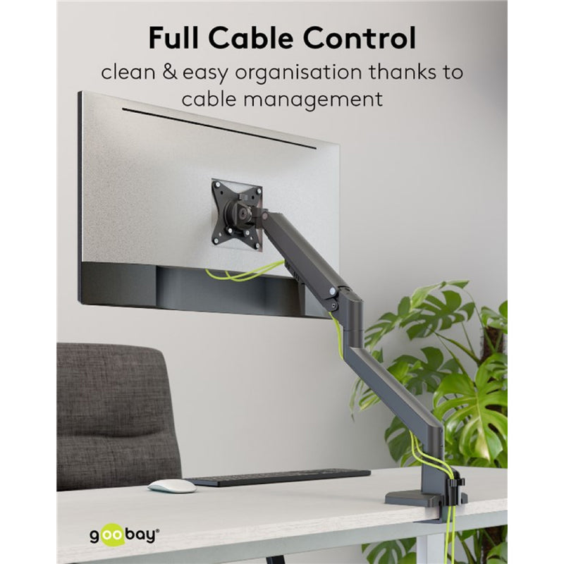 GOOBAY Single Monitor Mount with Gas Spring (17-32 Inch)