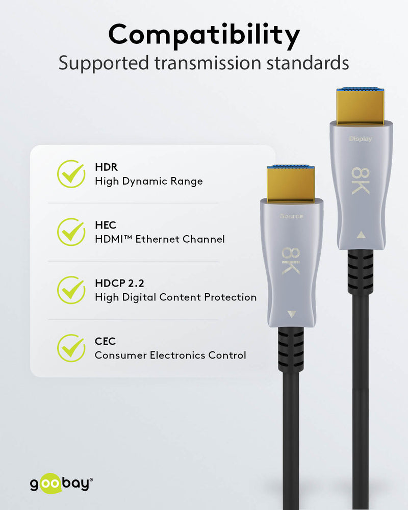 GOOBAY HDMI Optical Hybrid Cable 2.1 - 8K 60Hz