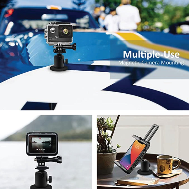 Magnetic Camera Mounting Base with Mini Ball Head