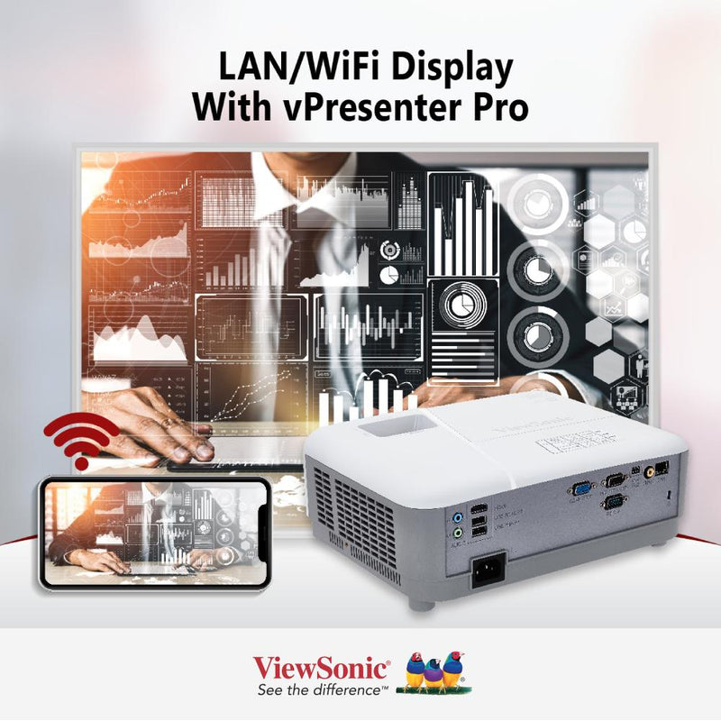 VIEWSONIC PG603W 3,800 Lumens WXGA Business Projector