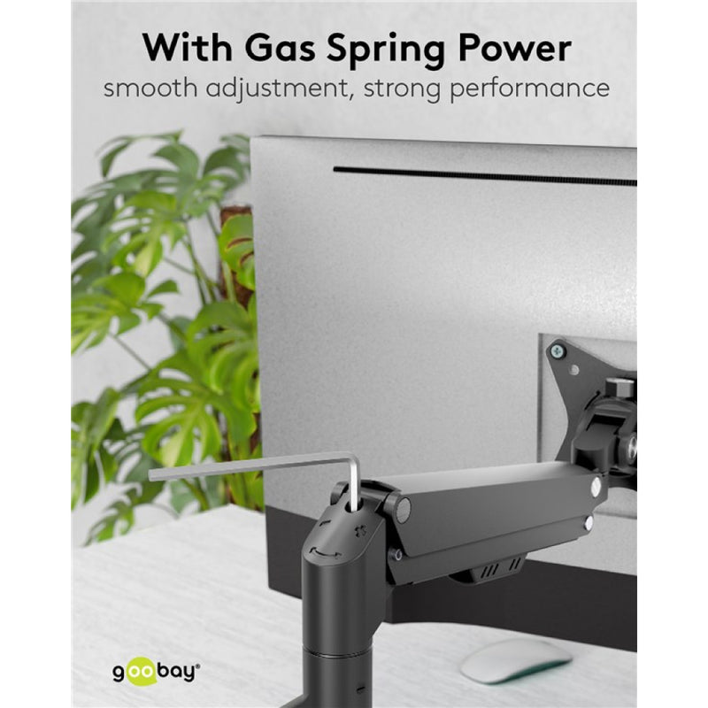 GOOBAY Dual Monitor Mount with Gas Spring (17 to 32 inches)